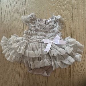Baby Essentials Newborn Silver Tulle Dress